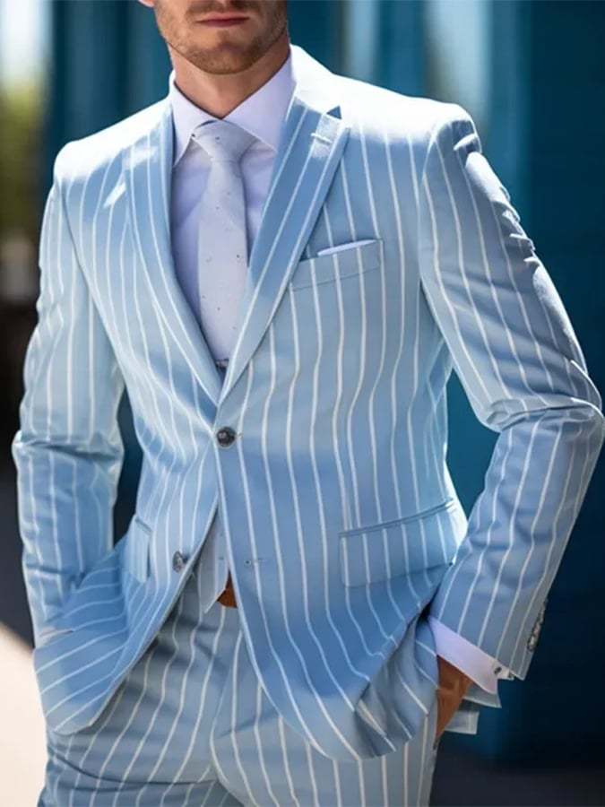 Men's Stylish Casual Slim Fit Two Button Blazer