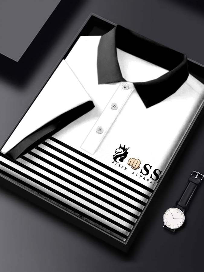 Men's Letter Printed Casual Polo Shirt