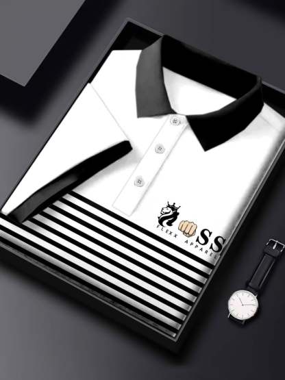 Men's Letter Printed Casual Polo Shirt