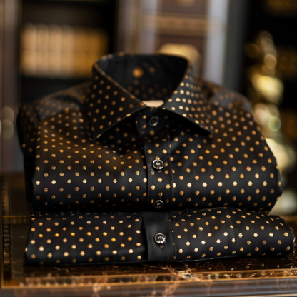 Autumn business casual printed shirt long sleeves