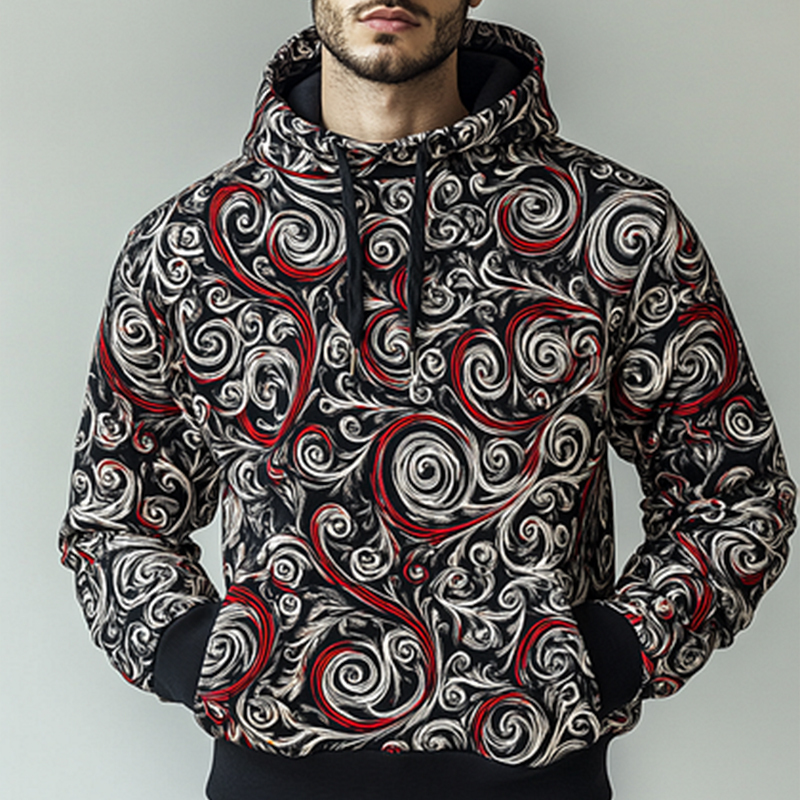 Daily Leisure Printed Hoodie
