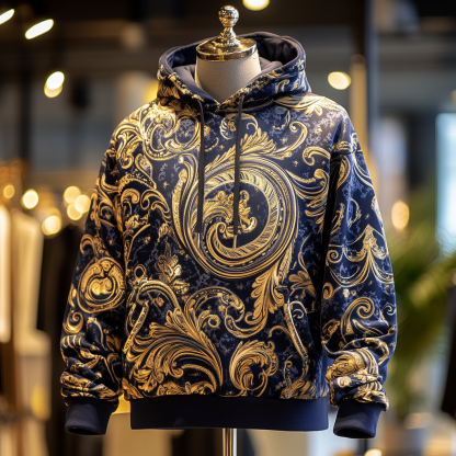 Paisley Art Print Hoodie Men