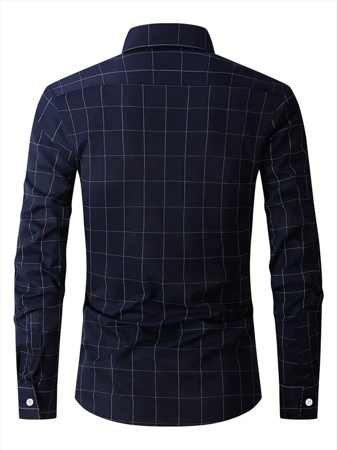 Men's Plaid Business Casual Shirt