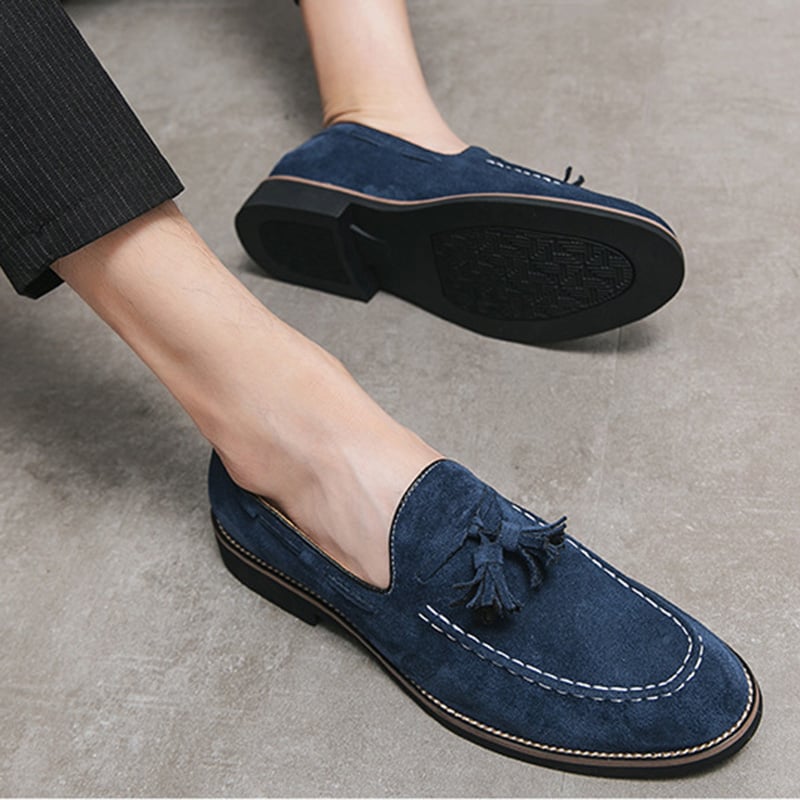 Retro Business Casual Suede Tassel Shoes
