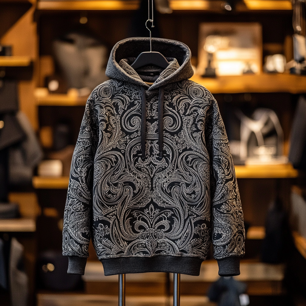 Paisley Art Print Hoodie Men
