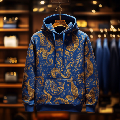 Paisley Art Print Hoodie Men