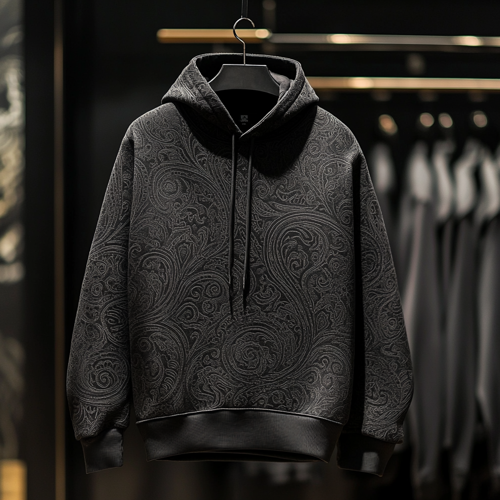 Paisley Art Print Hoodie Men