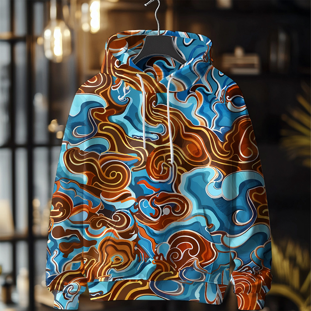 Fall/Winter Casual Warm Fashion Print Hoodies For Men