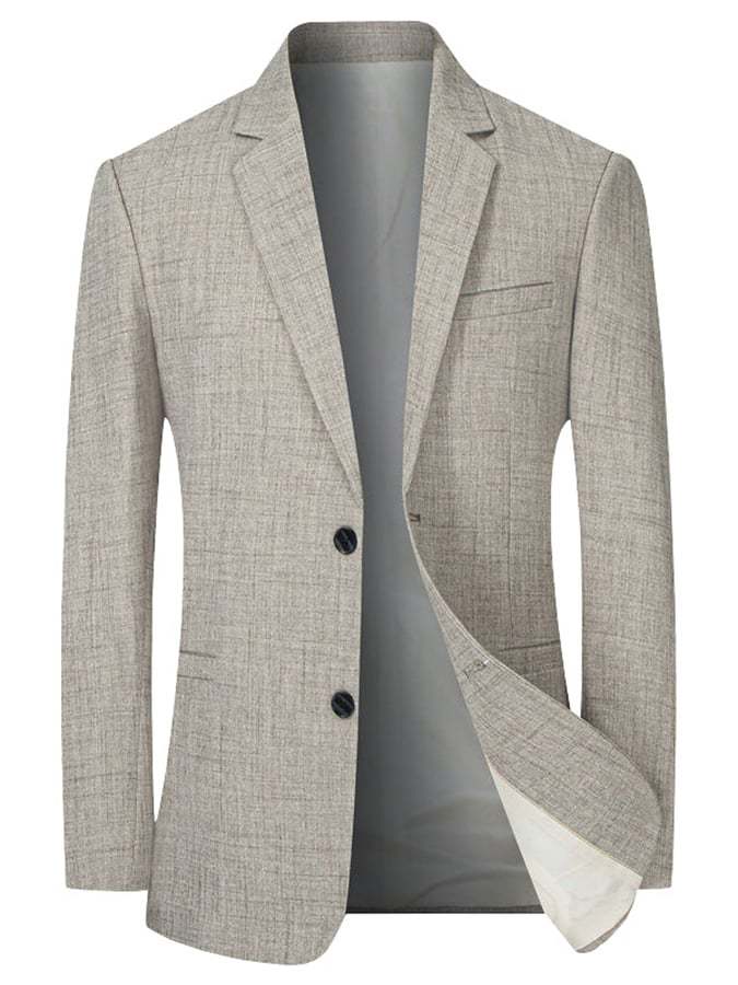 Men's Work Office Notched Collar Solid Regular Fit Blazer