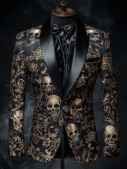 Men's Luxury Casual Business Skull Blazer