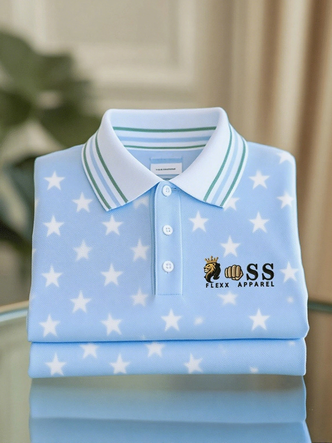 Men's Business Casual Printed Polo Shirt