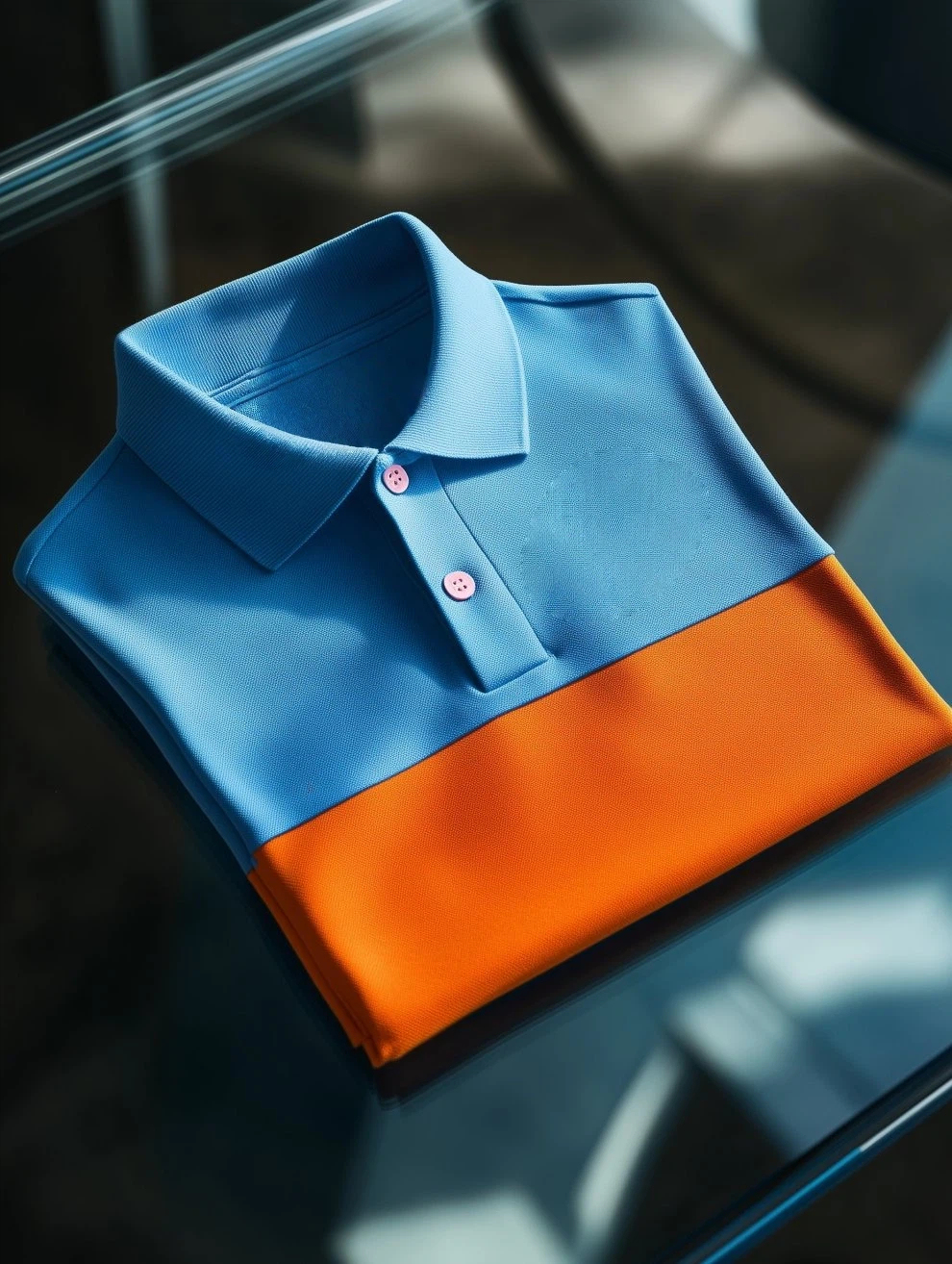 Men's Classic Business Logo Button Short Sleeve Polo Shirt