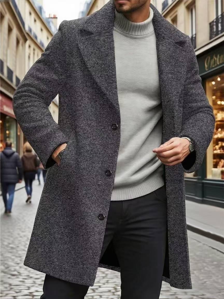 2025 Hot Selling Slim-Fit Collared Coat