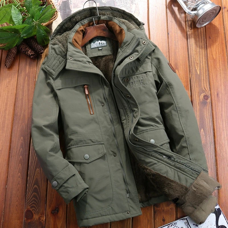 Men's Western Multi-Pocket Hooded Outdoor Farm Jacket