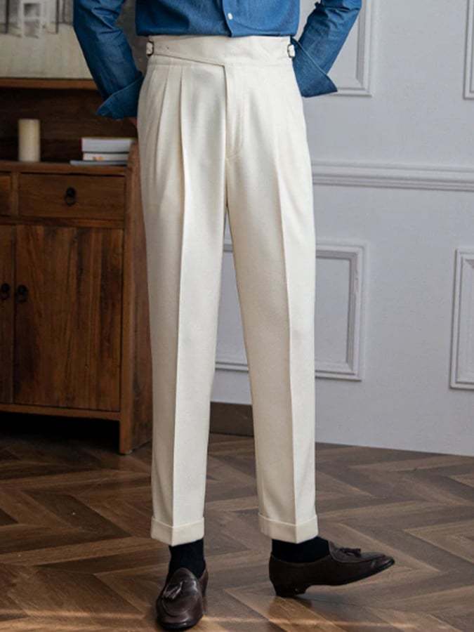 Men's Casual High Waisted Pants