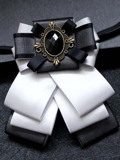 Men's Satin Double Layer Formal Suit Banquet Bow Tie