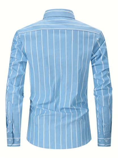Men's Striped Business Casual Shirt