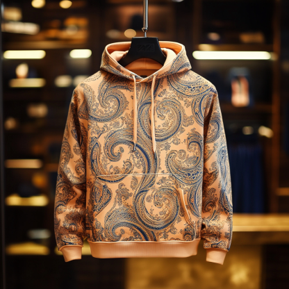 Paisley Art Print Hoodie Men
