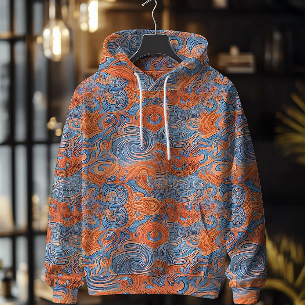 Fall/Winter Casual Warm Fashion Print Hoodies For Men