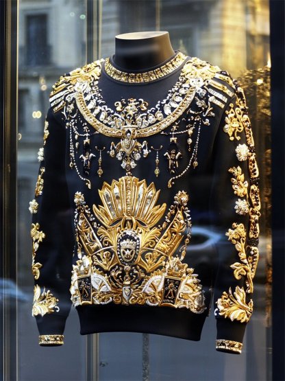 Men's Vintage Luxury Pullover Sweatshirt