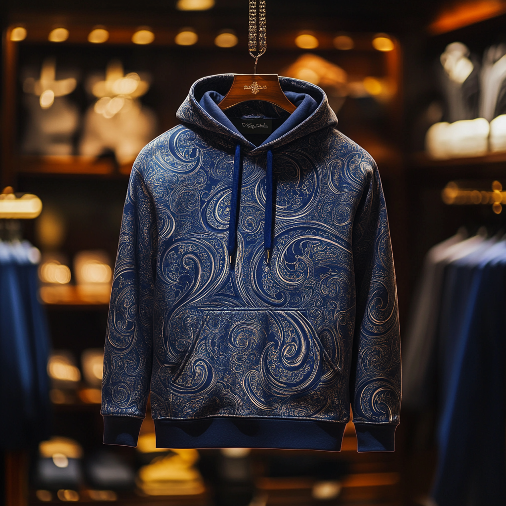 Paisley Art Print Hoodie Men