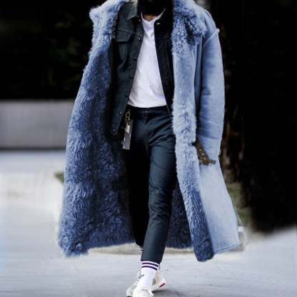 Men's Casual Fashion Solid Color Thick Coat