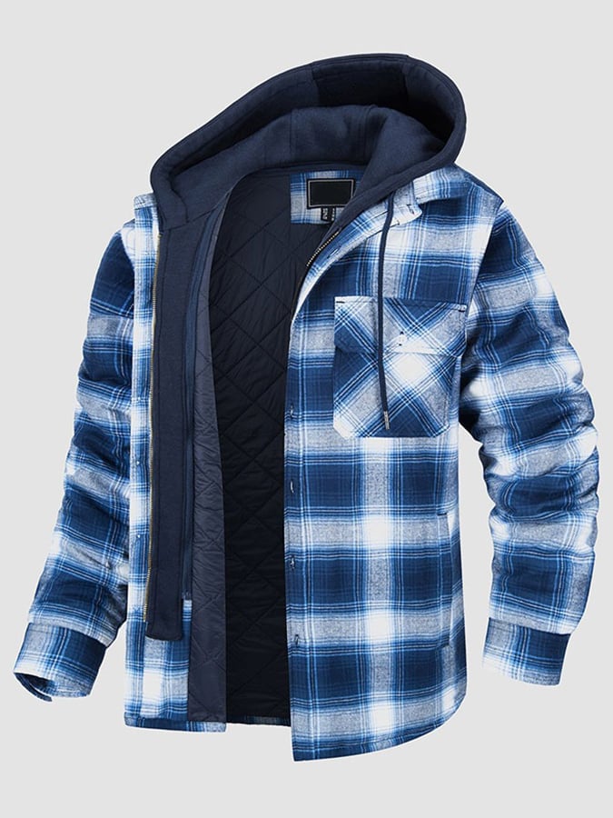 Men's Fall Winter Hooded Warm Thickened Padded Jacket