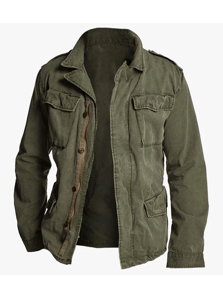 Men's Western Outdoor Vintage Multi-Pocket Jacket