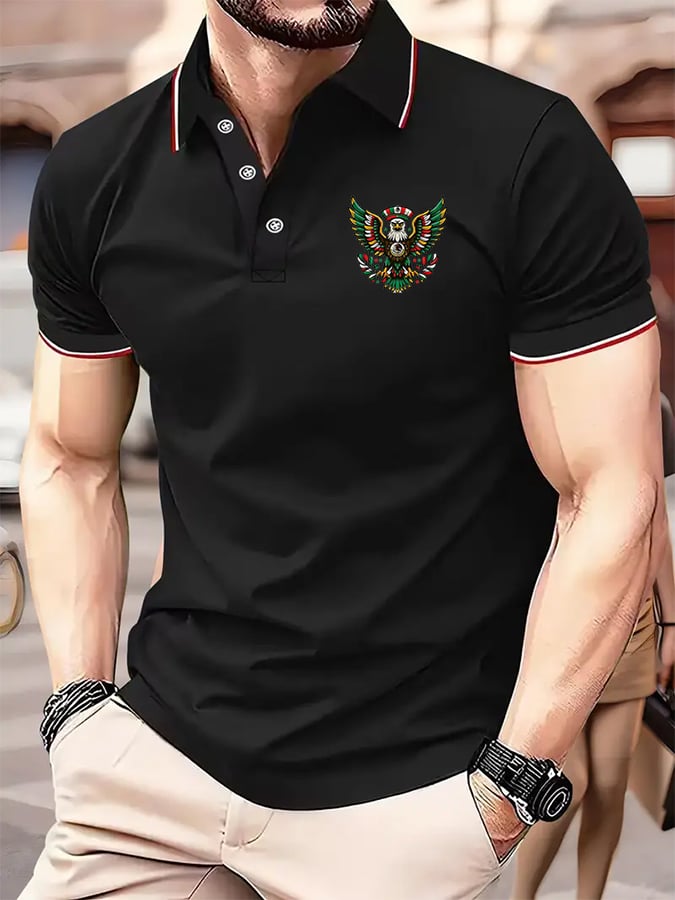 Men's Vintage Mexican Independence Day Simple Polo Shirt