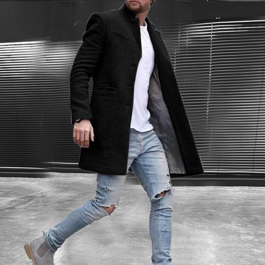 Lapel Casual Medium-Length Coat
