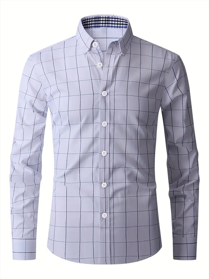 Men's Plaid Business Casual Shirt