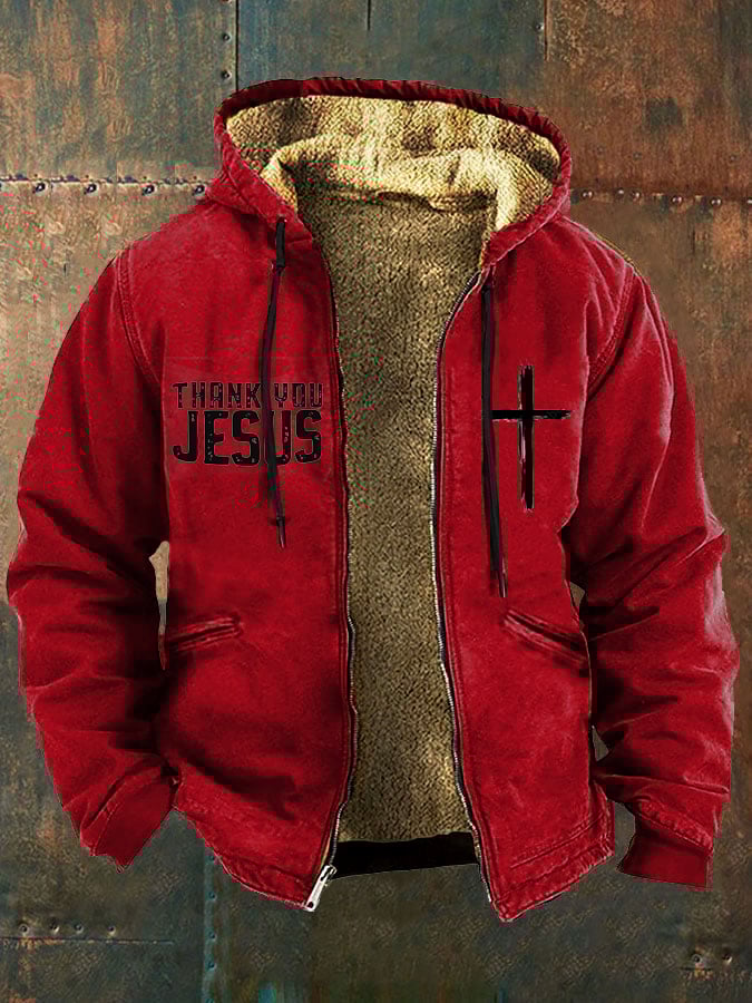 Men's Faith in God Fleece Jacket Multicolor