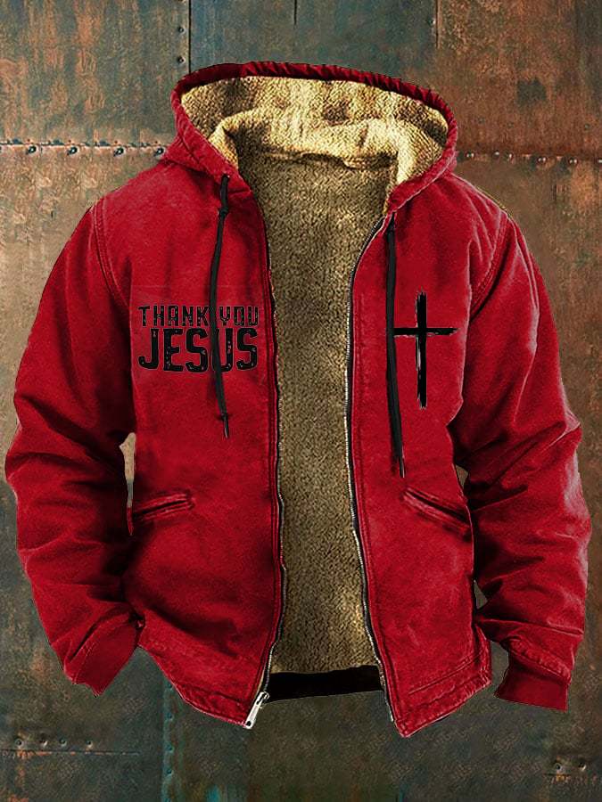 Men's Faith in God Fleece Jacket Multicolor