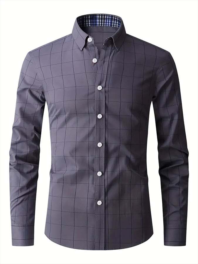 Men's Plaid Business Casual Shirt