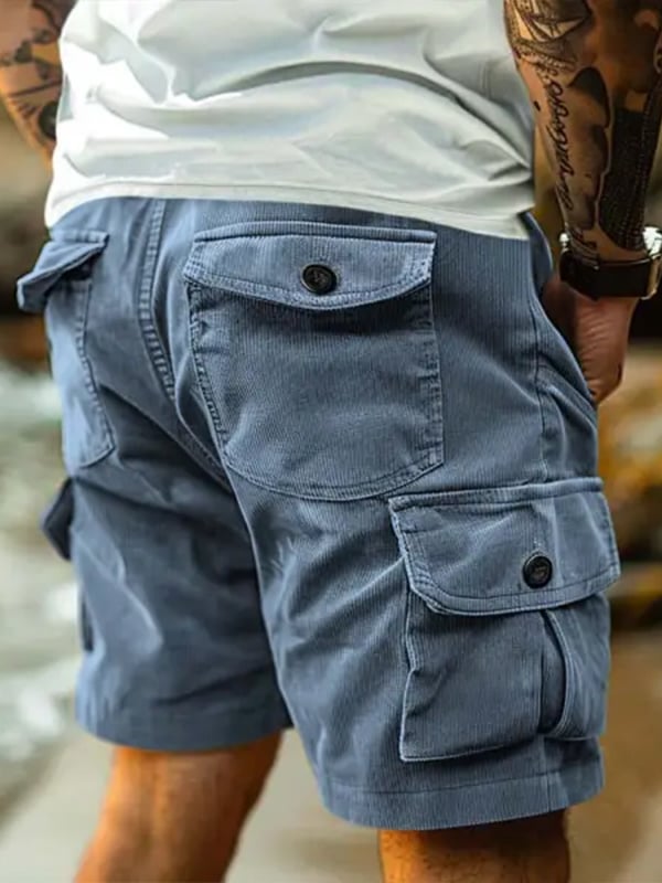 Men's Vintage Multi-Pocket Cargo Shorts