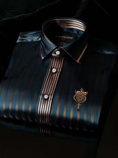 Men's Elegant Romantic Striped Long Sleeve Shirt