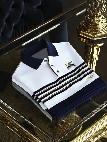 Men's Business Casual Button Short Sleeve Polo Shirt