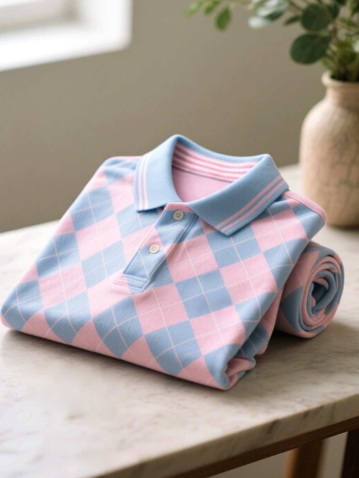 Men's Business Casual Button Short Sleeve Polo Shirt