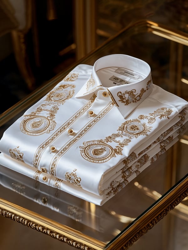 Men's Silk Luxury Business Long Sleeve Shirt