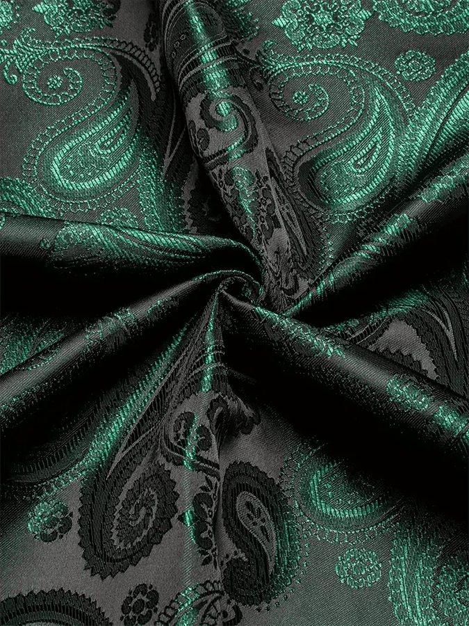 Men's Silk Business Luxury Design Printed Long Sleeve Shirt