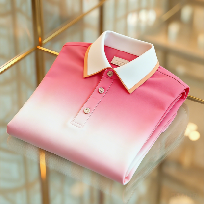 Men's Business Casual Button Short Sleeve Polo Shirt