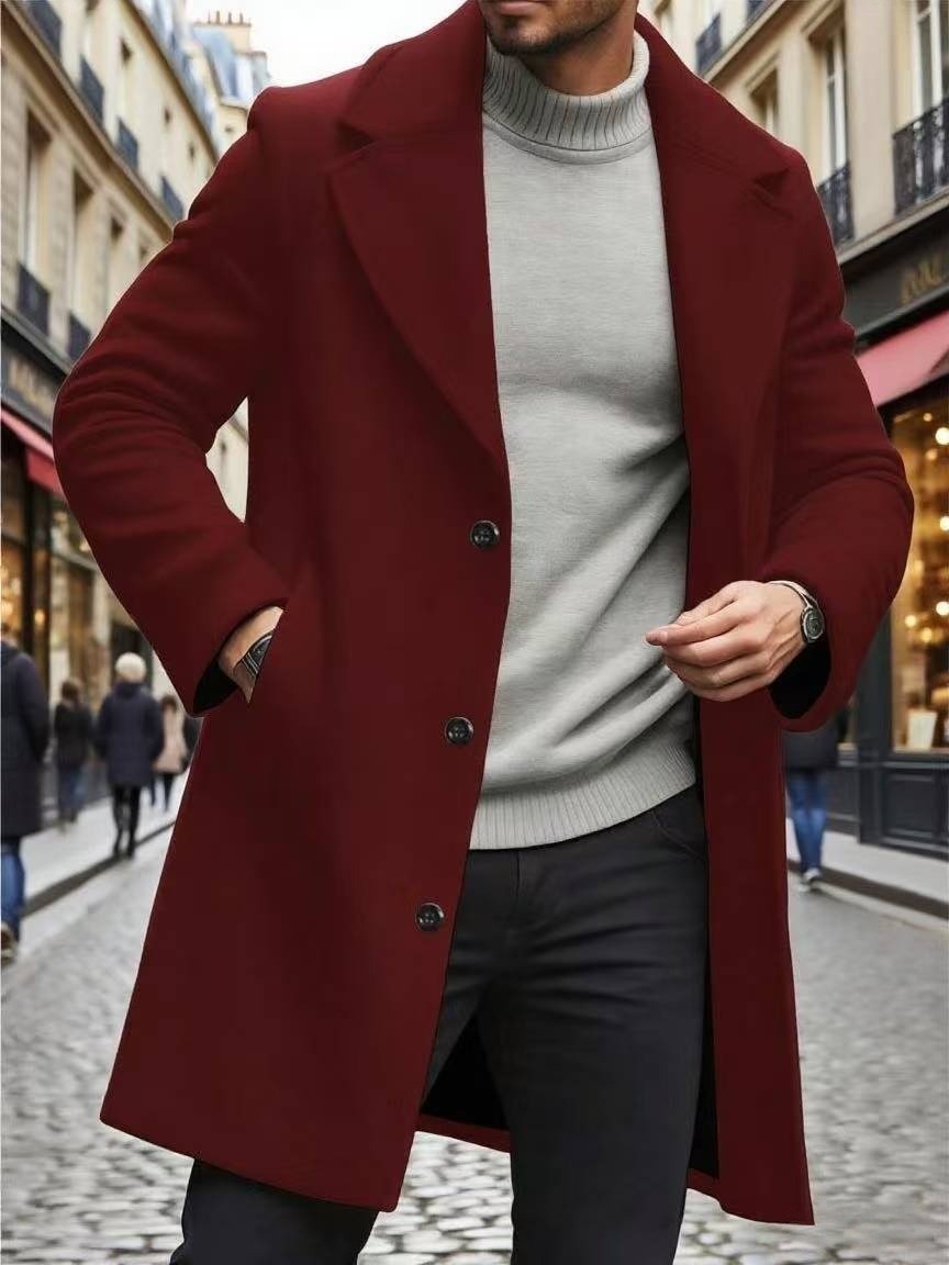 2025 Hot Selling Slim-Fit Collared Coat