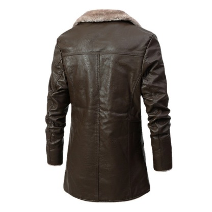 Men's business European size fleece-lined lapel suit jacket