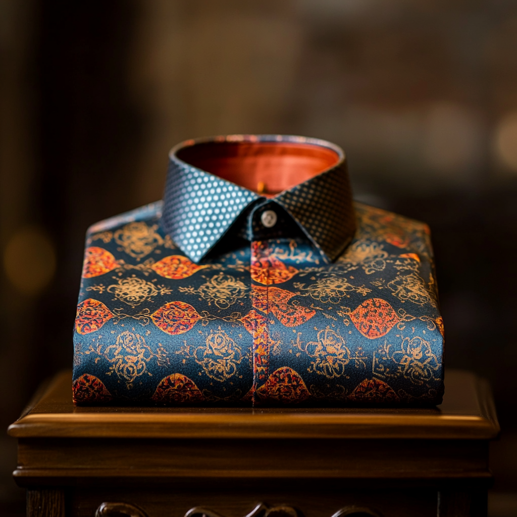 Autumn business casual printed shirt long sleeves