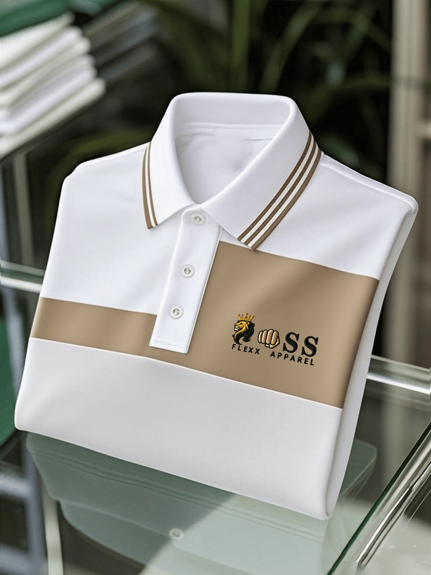 Men's Business Casual Printed Polo Shirt