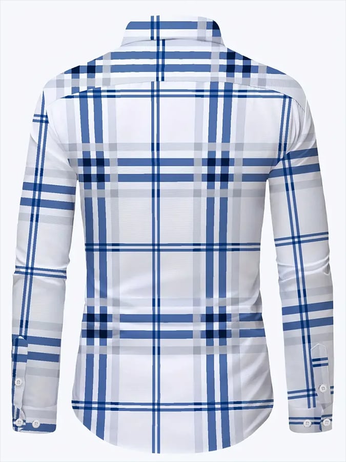 Men's Plaid Business Casual Shirt