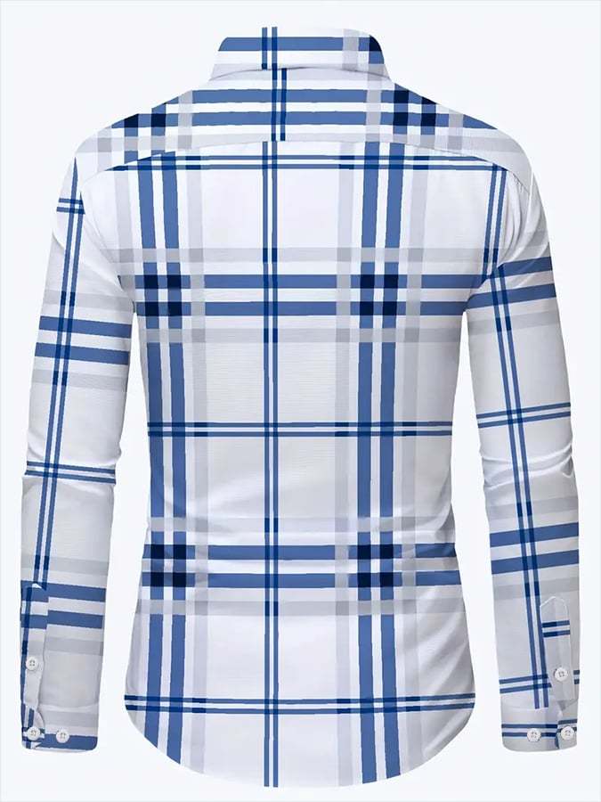 Men's Plaid Business Casual Shirt
