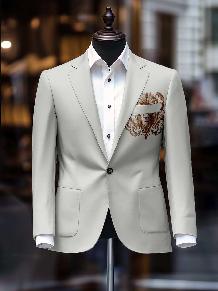 Men's Vintage Casual Lion Blazer