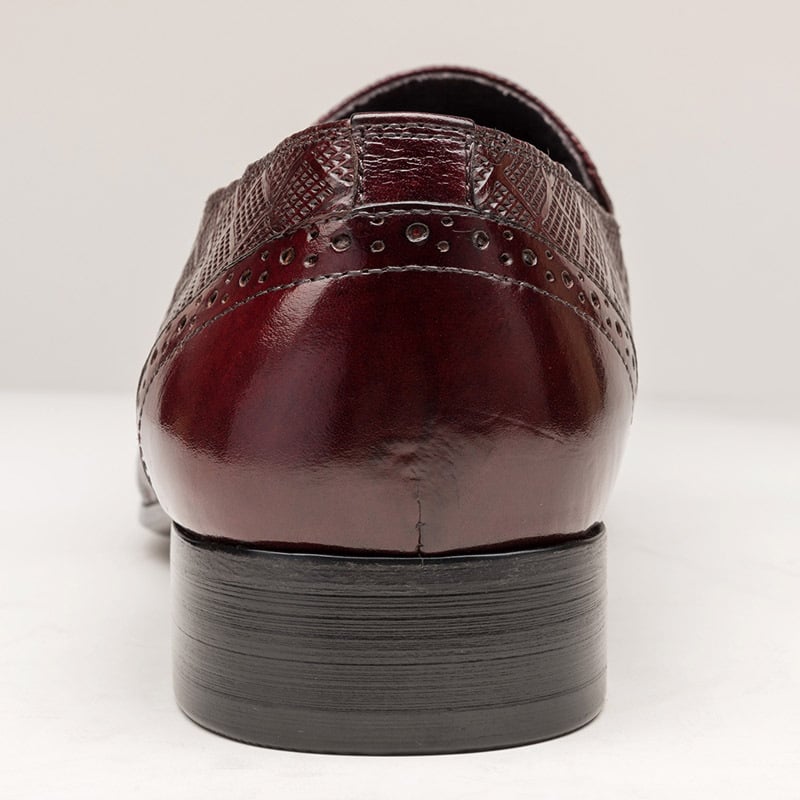 Fashion Carved Buckle Design Business Men'S Leather Shoes