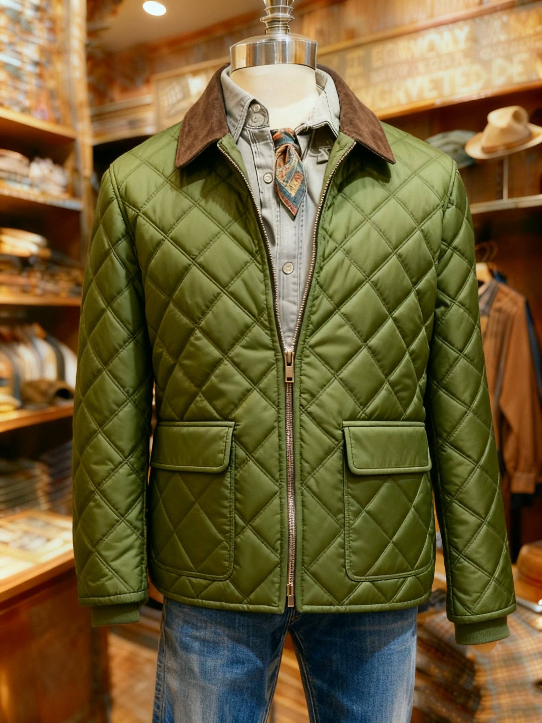 Men's Vintage Casual Winter Lightweight Warm Quilted Coat